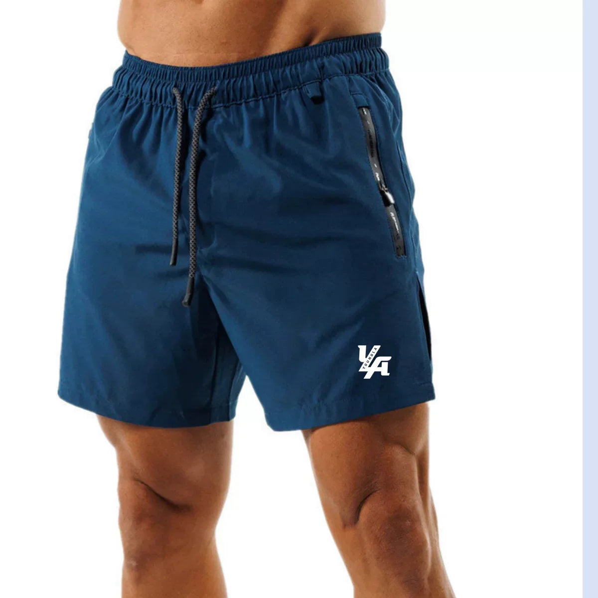 Youngla Summer Men's Sports Shorts Summer Outdoor Beach Shorts Knee High Running Speed Dry Fitness Shorts