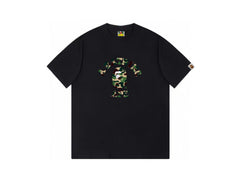High version cross-border summer new trendy brand BAPE Little Ape Man letter seamless cylindrical 260G pure cotton short sleeved T-shirt (23)