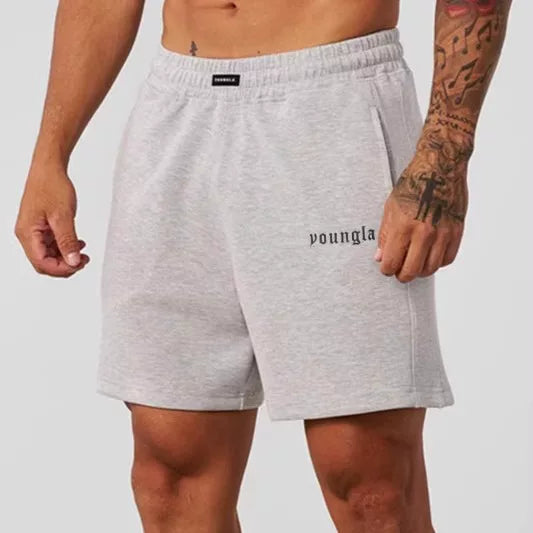 YOUNG LA American style new muscle fitness running straight shorts, summer casual trendy brand loose cross-border pants