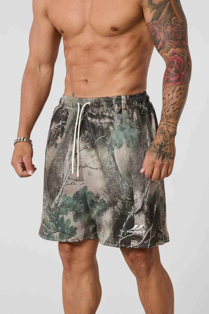 YOONGLA Summer New Men's 3D Full Print Shorts, Jogger Sports Fitness Quick Drying Breathable Training Beach Pants