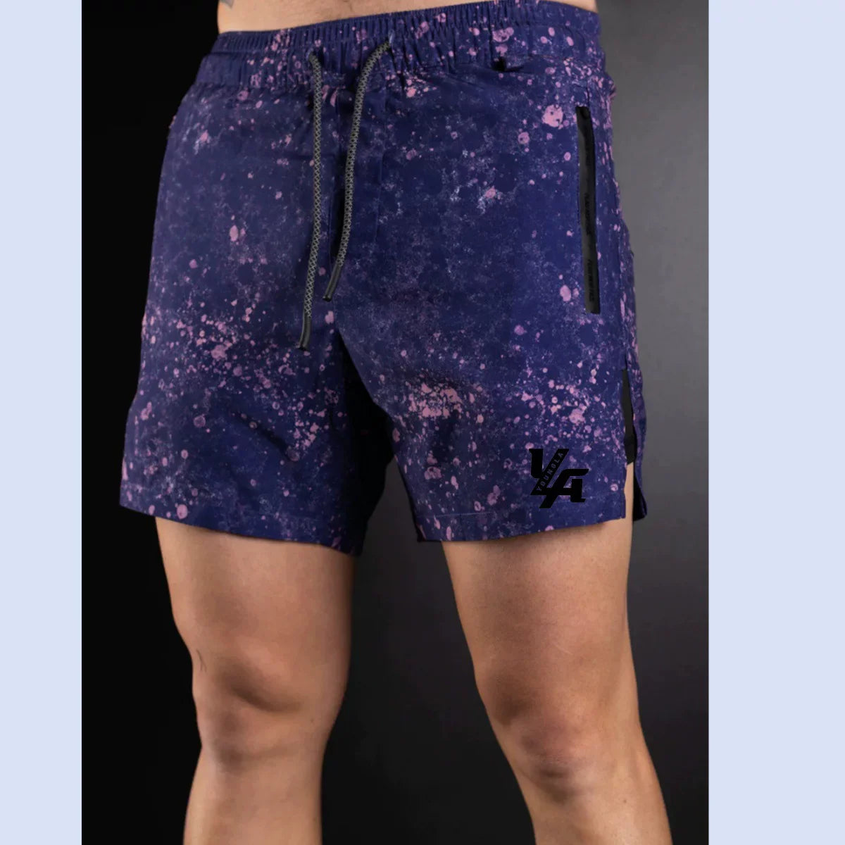 Youngla Summer Men's Sports Shorts Summer Outdoor Beach Shorts Knee High Running Speed Dry Fitness Shorts