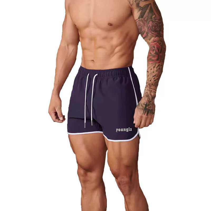 YOONGLA's new men's quick drying sports shorts, fitness three part thin, casual breathable marathon training pants