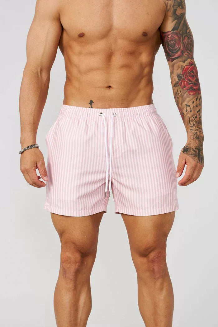 YONGLA American men's shorts for jogging, fitness, quick drying, breathable, casual beach shorts, 4-point shorts