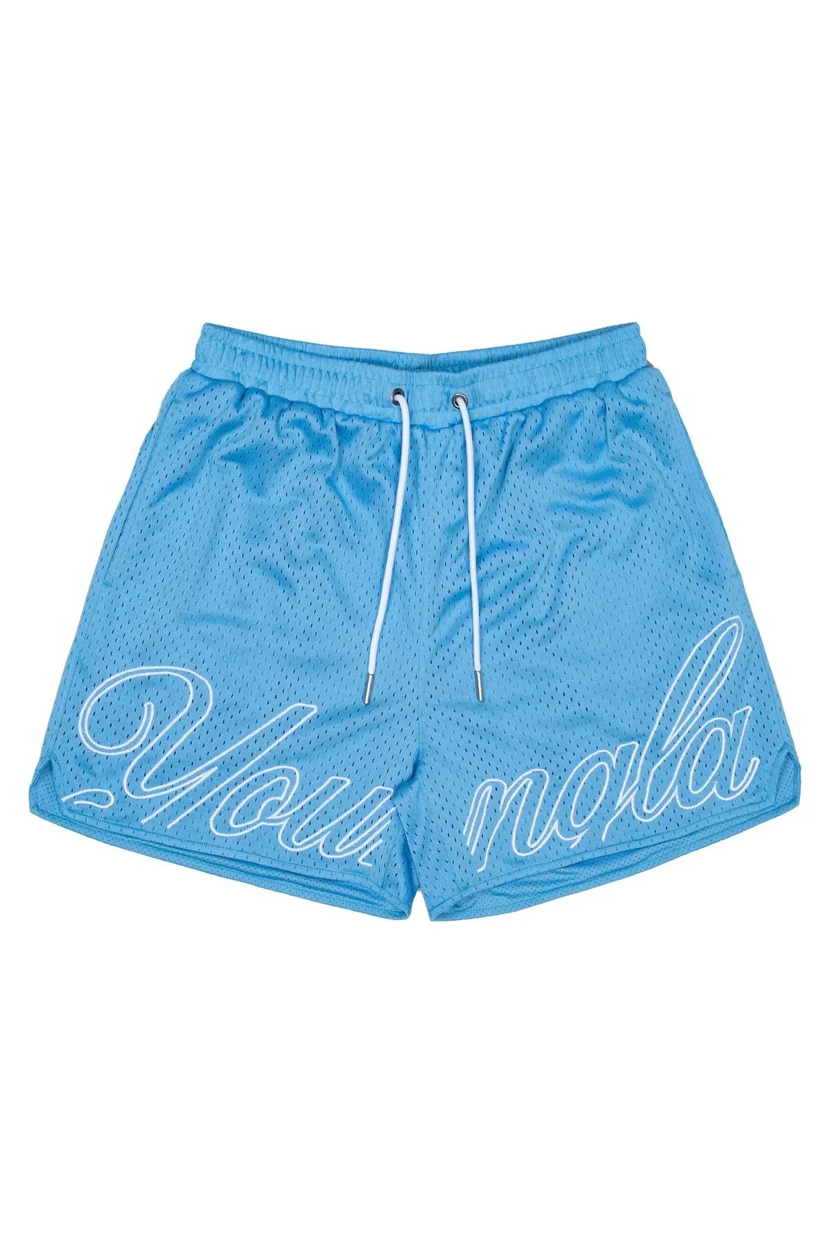 YOUNG LA Mesh Summer Shorts Men's Sports Fitness Leisure Beach Shorts Outdoor Running Training Quarters