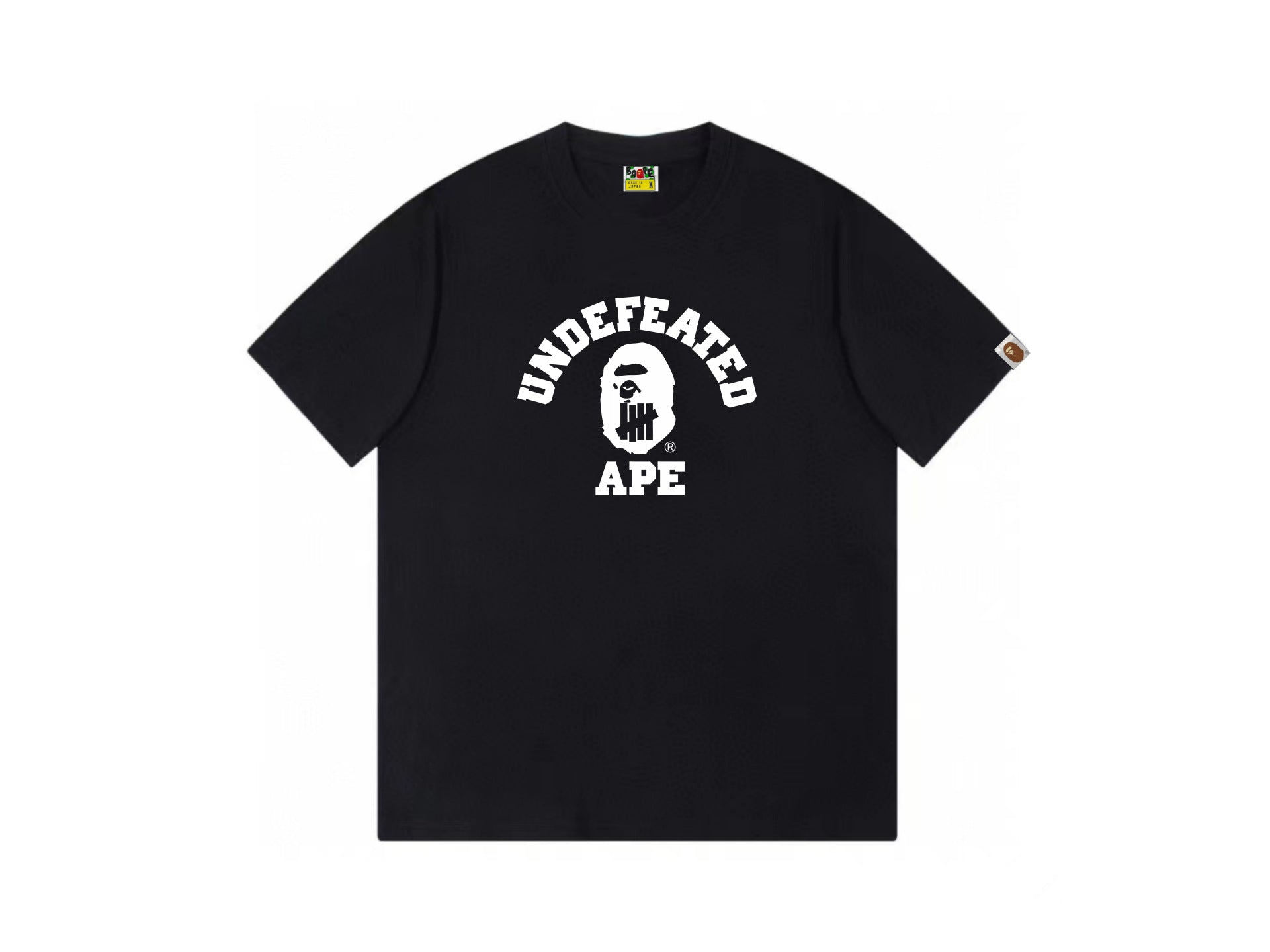 High version cross-border summer new trendy brand BAPE Little Ape Man letter seamless cylindrical 260G pure cotton short sleeved T-shirt (25)