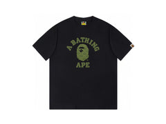 High version cross-border summer new trendy brand BAPE Little Ape Man letter seamless cylindrical 260G pure cotton short sleeved T-shirt (10)