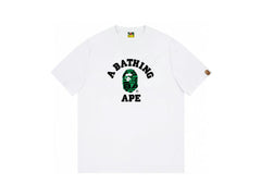 High version cross-border summer new trendy brand BAPE Little Ape Man letter seamless cylindrical 260G pure cotton short sleeved T-shirt (7)