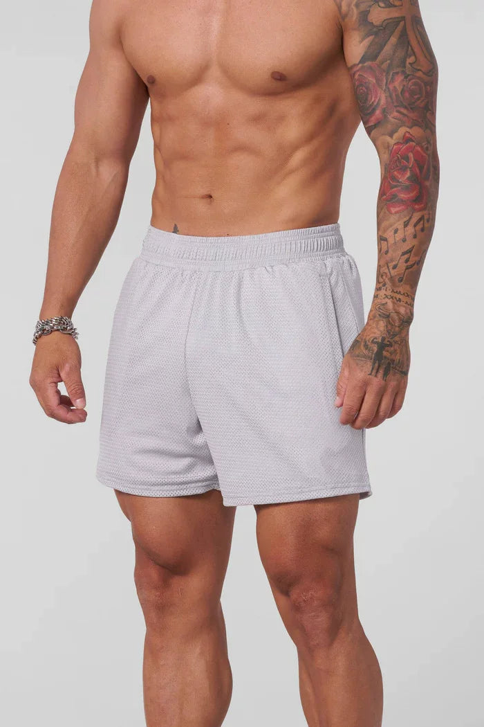 YOONGLA Summer Men's Shorts Jogger Muscle Exercise Fitness Mesh Quick Drying Breathable Training Beach Pants