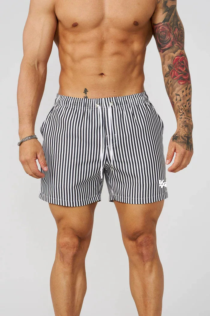 YONGLA American men's shorts for jogging, fitness, quick drying, breathable, casual beach shorts, 4-point shorts