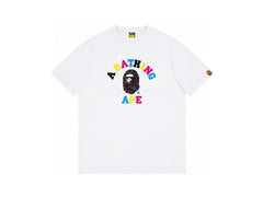 High version cross-border summer new trendy brand BAPE Little Ape Man letter seamless cylindrical 260G pure cotton short sleeved T-shirt (13)