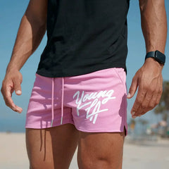 Youngla quarter shorts men's summer quick drying mesh casual sports pants running squat basketball fitness pants
