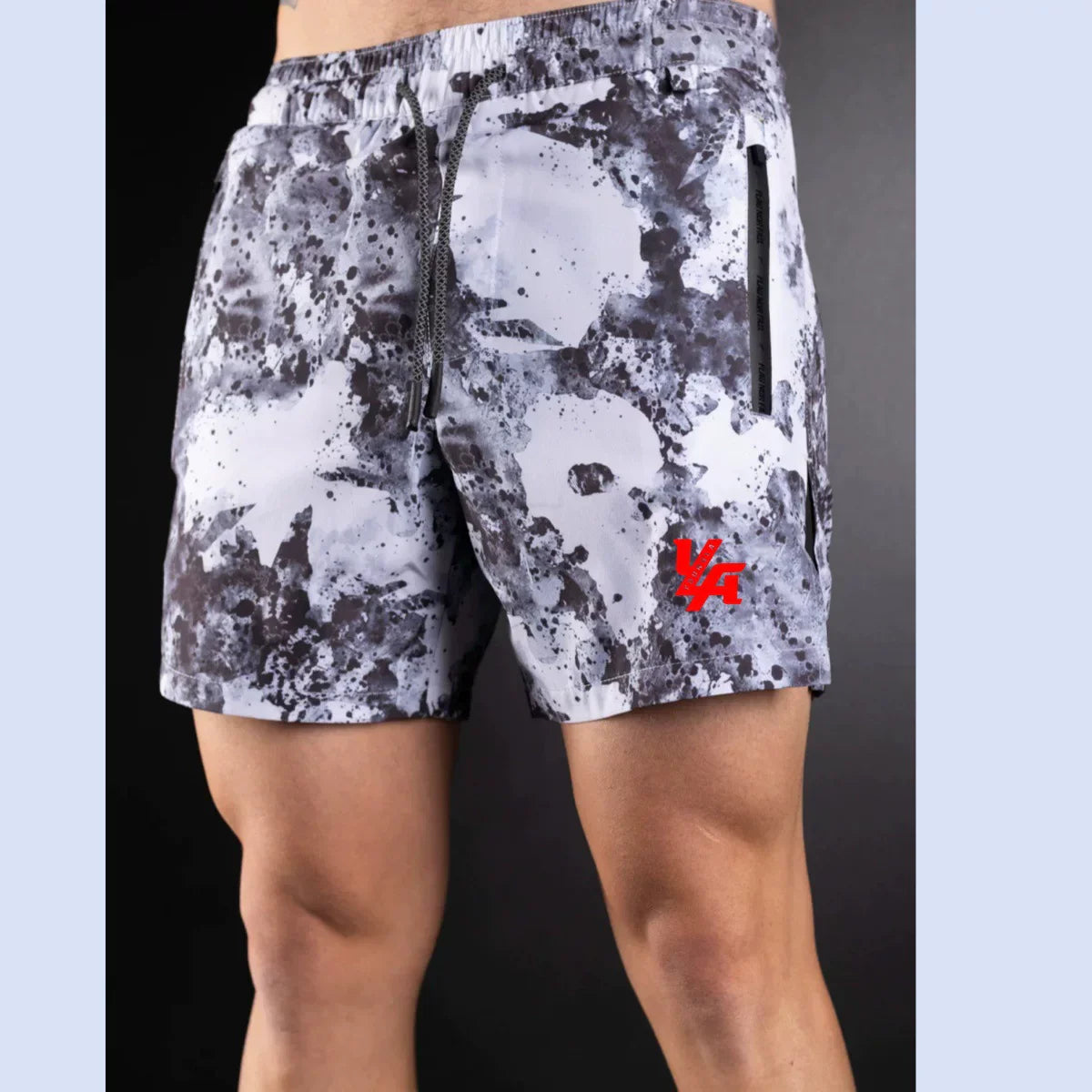 Youngla Summer Men's Sports Shorts Summer Outdoor Beach Shorts Knee High Running Speed Dry Fitness Shorts
