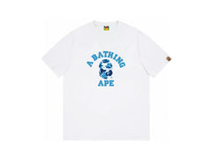 High version cross-border summer new trendy brand BAPE Little Ape Man letter seamless cylindrical 260G pure cotton short sleeved T-shirt (36)