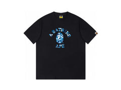 High version cross-border summer new trendy brand BAPE Little Ape Man letter seamless cylindrical 260G pure cotton short sleeved T-shirt (22)