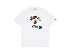 High version cross-border summer new trendy brand BAPE Little Ape Man letter seamless cylindrical 260G pure cotton short sleeved T-shirt (8)