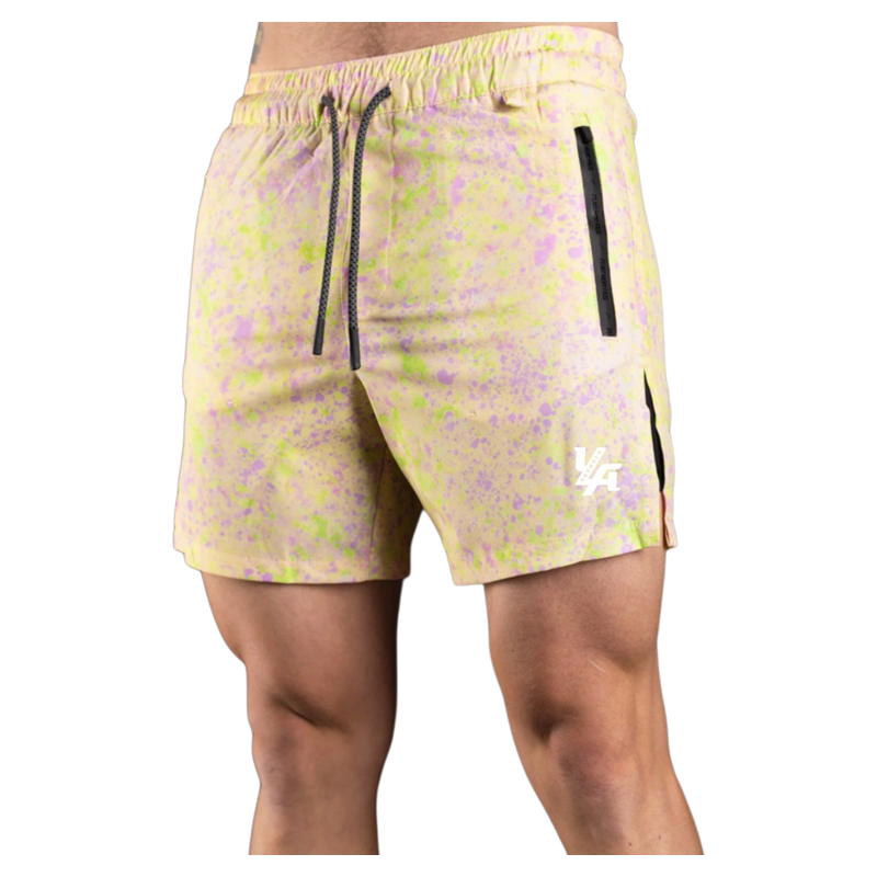 Youngla Summer Men's Sports Shorts Summer Outdoor Beach Shorts Knee High Running Speed Dry Fitness Shorts