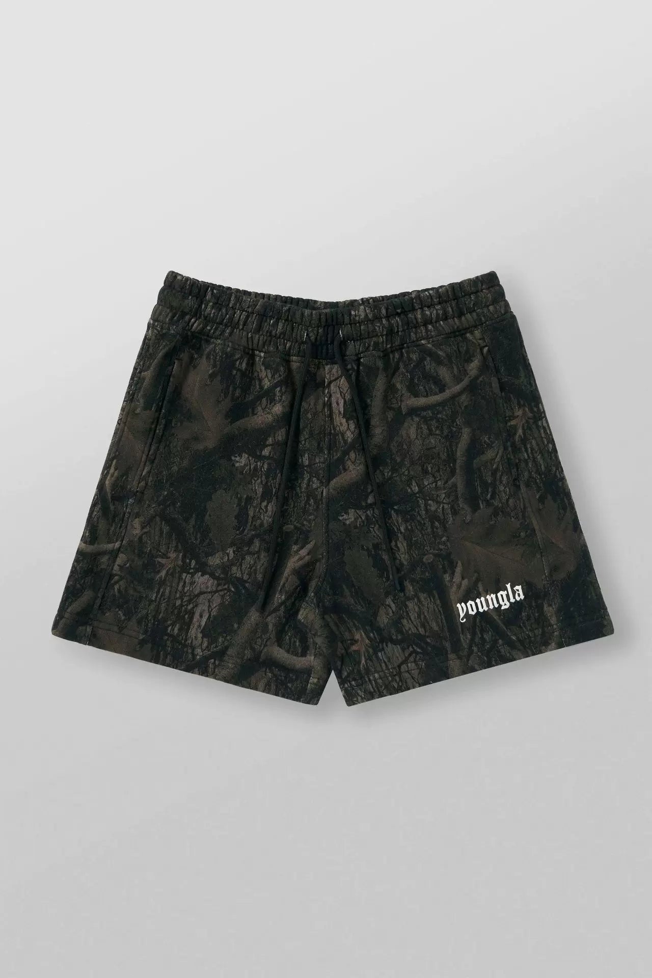 YOUNG LA American style withered leaf shorts men's casual camouflage summer retro letter loose fitness sports beach pants