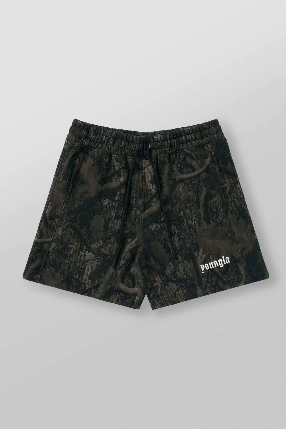 YOUNG LA American style withered leaf shorts men's casual camouflage summer retro letter loose fitness sports beach pants