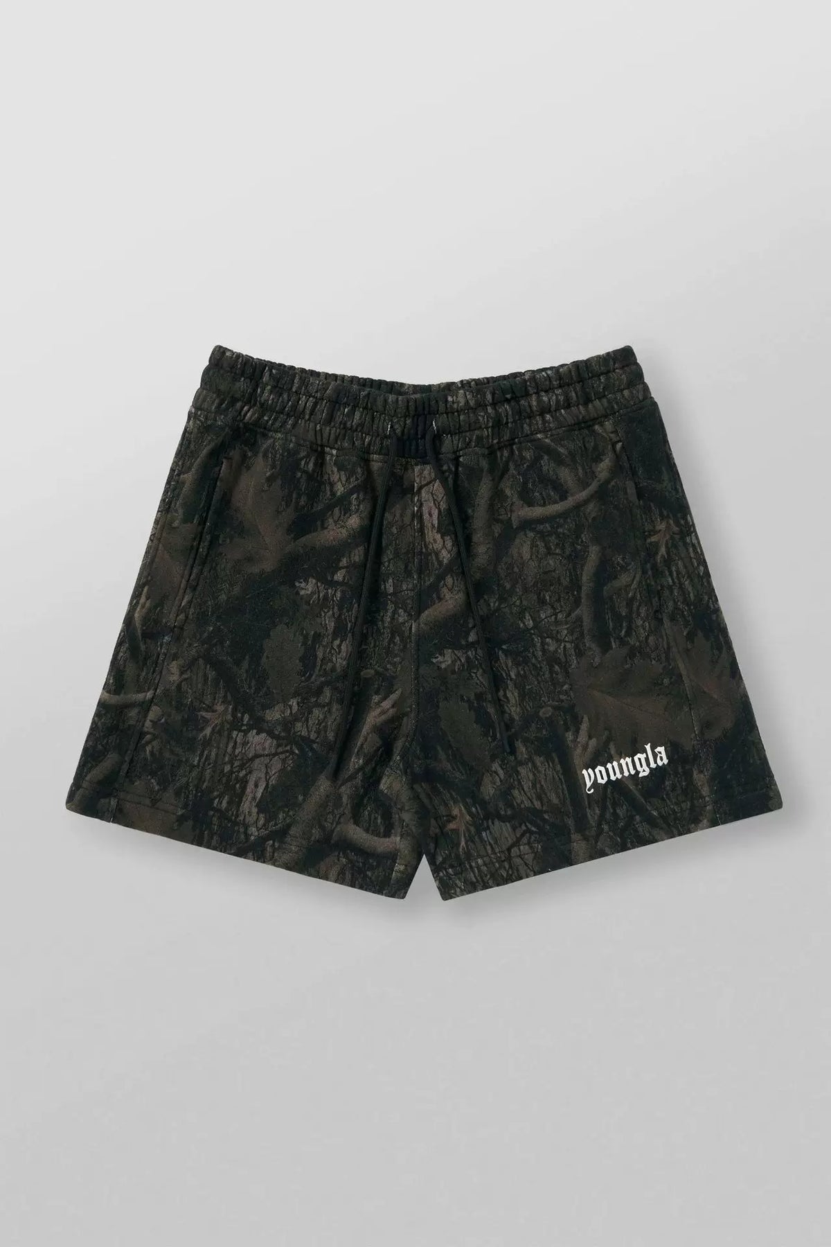 YOUNG LA American style withered leaf shorts men's casual camouflage summer retro letter loose fitness sports beach pants