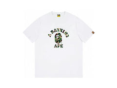 High version cross-border summer new trendy brand BAPE Little Ape Man letter seamless cylindrical 260G pure cotton short sleeved T-shirt (23)