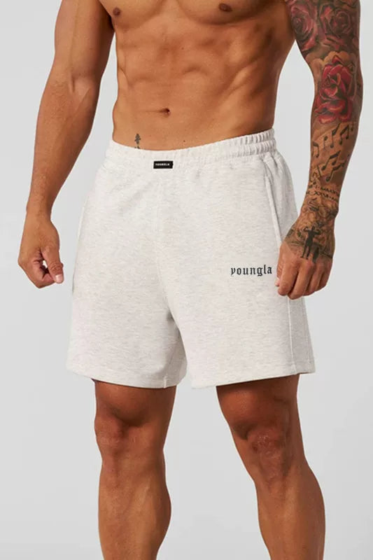 YOUNG LA American style new muscle fitness running straight shorts, summer casual trendy brand loose cross-border pants