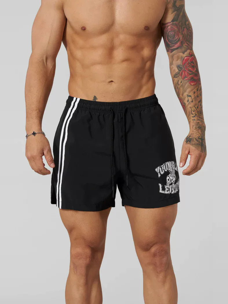 YOUANGL American new style summer men running fitness exercise shorts muscle sports gym casual pants