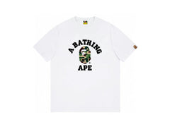 High version cross-border summer new trendy brand BAPE Little Ape Man letter seamless cylindrical 260G pure cotton short sleeved T-shirt (33)