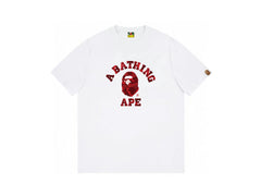 High version cross-border summer new trendy brand BAPE Little Ape Man letter seamless cylindrical 260G pure cotton short sleeved T-shirt (31)