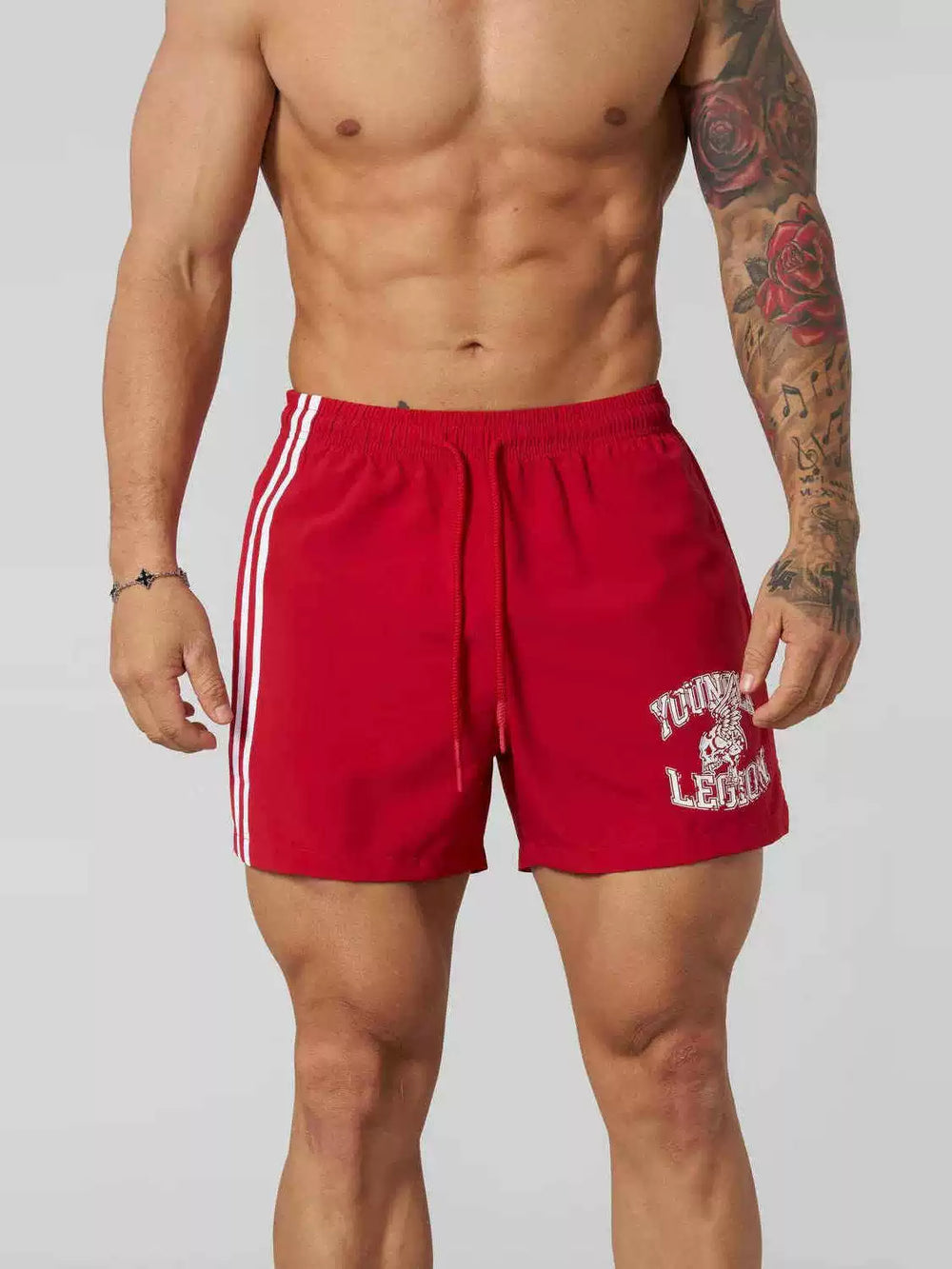 YOUANGL American new style summer men running fitness exercise shorts muscle sports gym casual pants