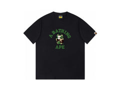High version cross-border summer new trendy brand BAPE Little Ape Man letter seamless cylindrical 260G pure cotton short sleeved T-shirt (37)