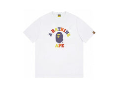 High version cross-border summer new trendy brand BAPE Little Ape Man letter seamless cylindrical 260G pure cotton short sleeved T-shirt (39)