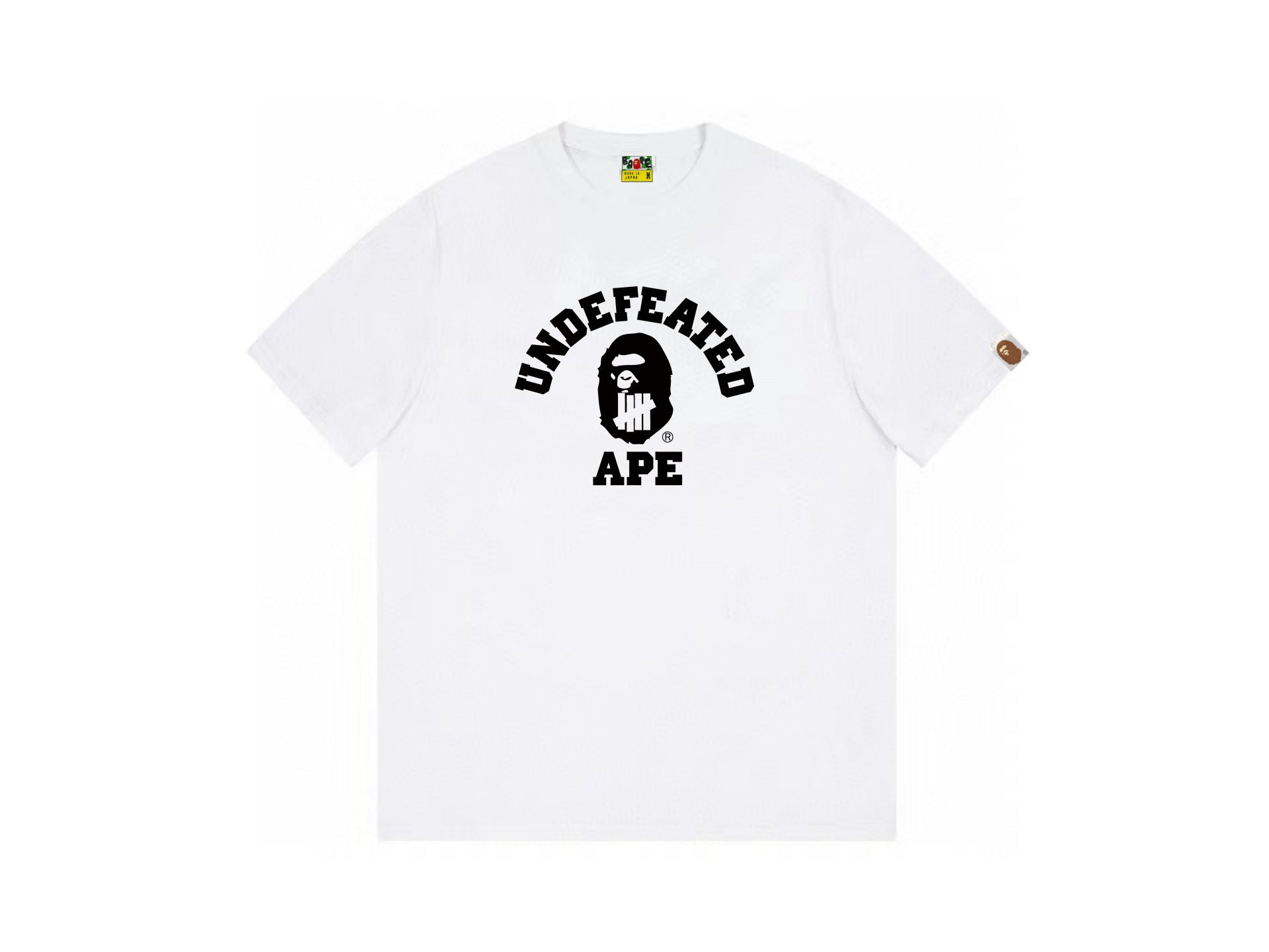 High version cross-border summer new trendy brand BAPE Little Ape Man letter seamless cylindrical 260G pure cotton short sleeved T-shirt (25)