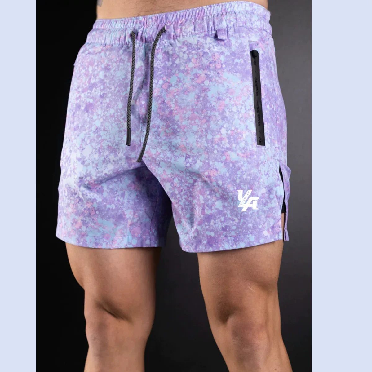 Youngla Summer Men's Sports Shorts Summer Outdoor Beach Shorts Knee High Running Speed Dry Fitness Shorts