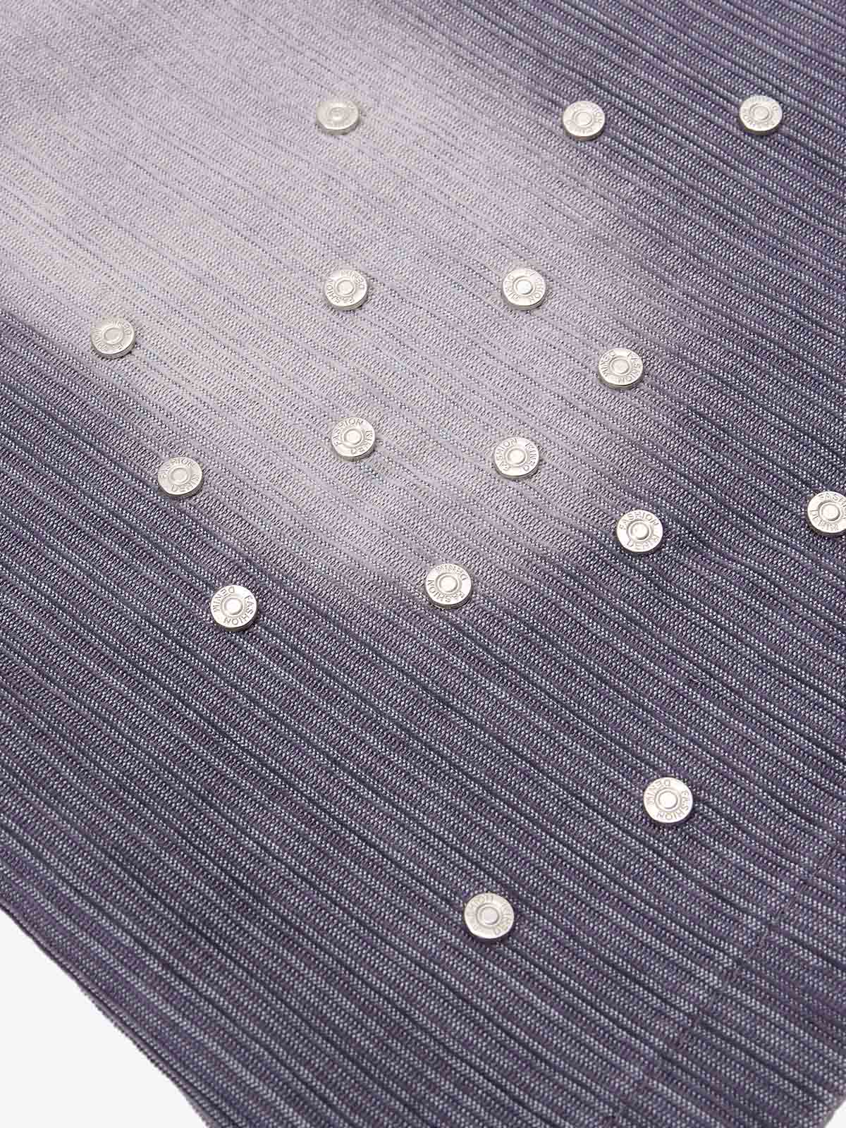 Vintage Washed Pinstripe Studded Baggy Jeans
