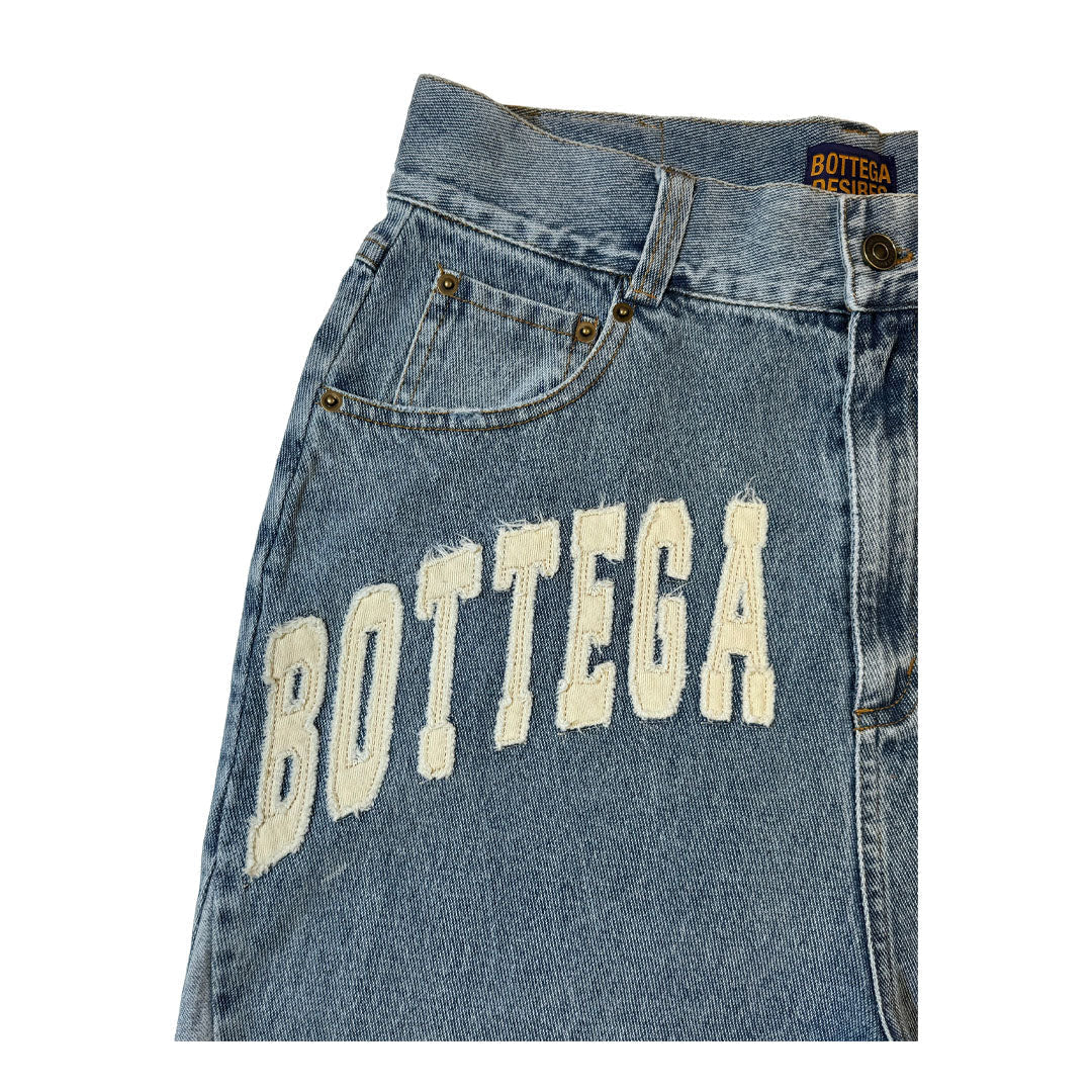 Bottega Desires Denim Shorts Blue