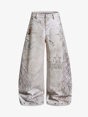 Wing Rivet Dirty Wash Jeans